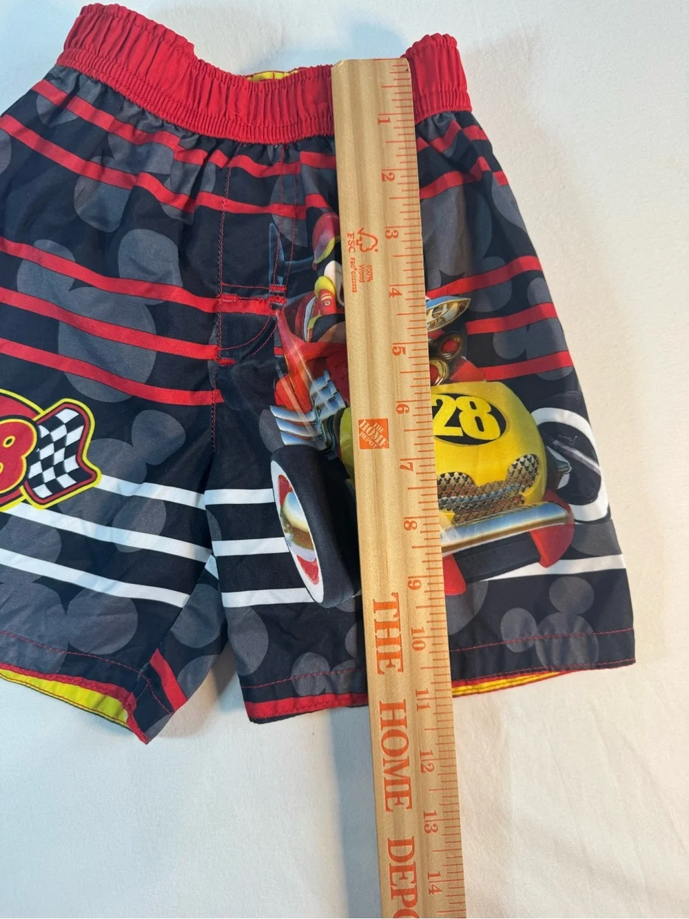 Disney Mickey and the Roadster Racers Toddler Swim Trunks Size 2T Black Red